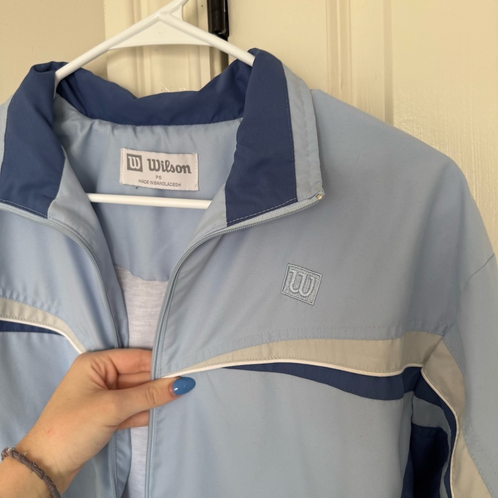 Light Blue Wilson Zip Up Lined Jacket - Picture 6 of 8